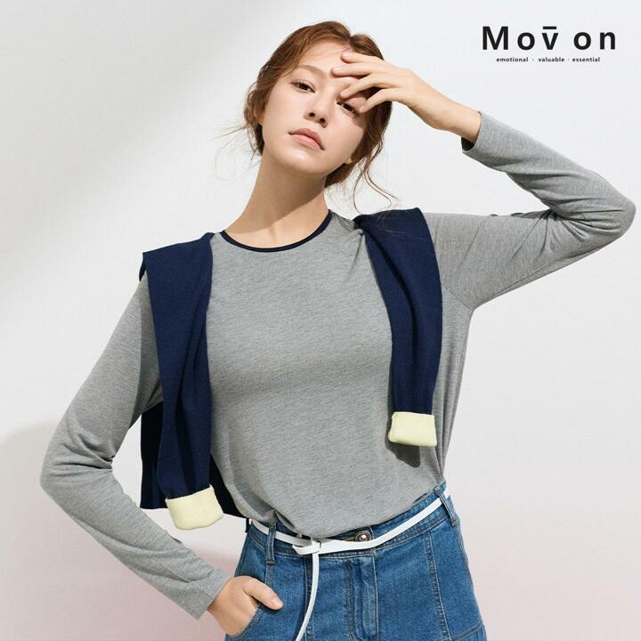 모브온 26SS 실키 모달 배색 티블라우스 4종 (26년 봄 한정판!)