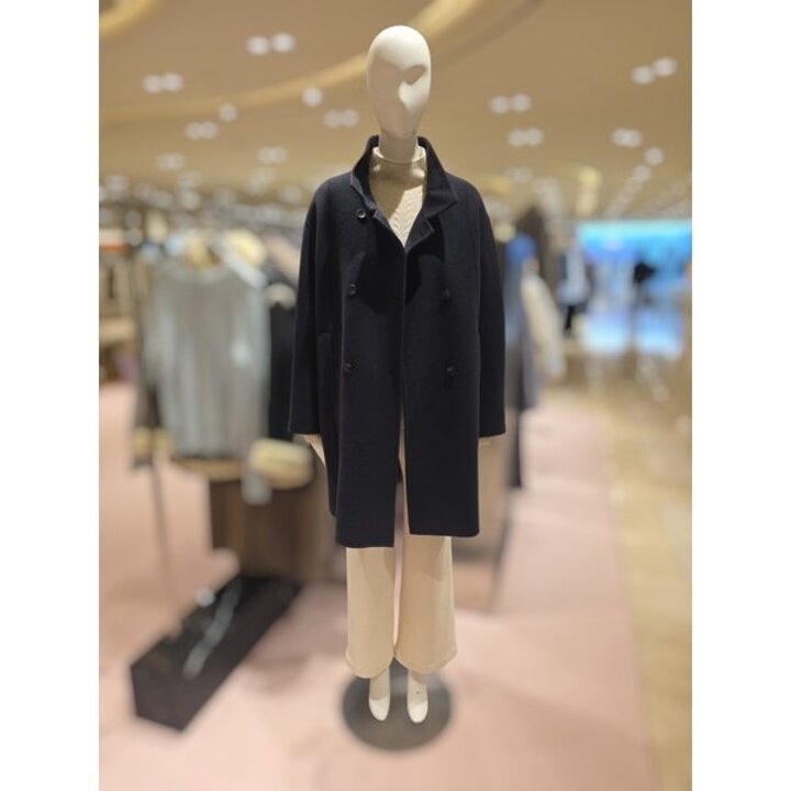 (신세계강남점)[역시즌] 하이넥 더블 핸드메이드 하프 코트 (C254MSG521)