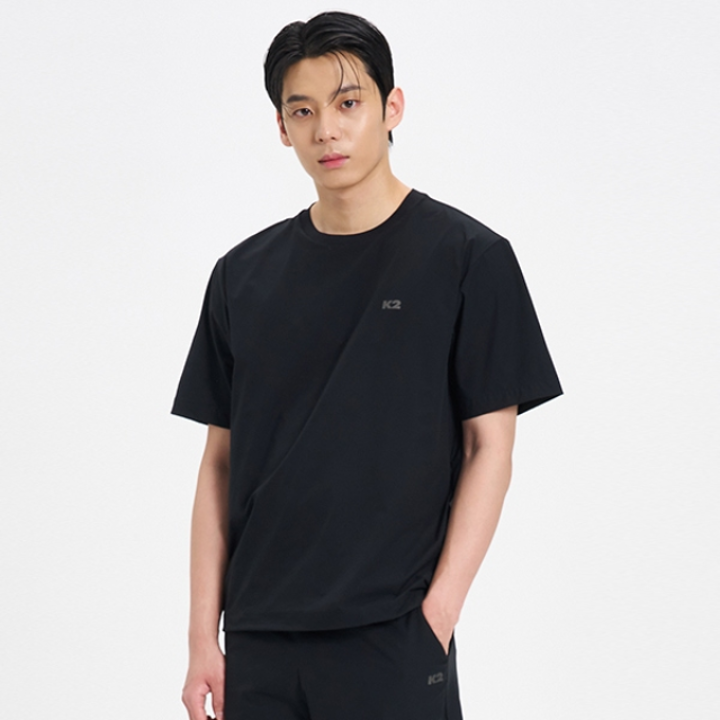 [K2] 데일리 반팔 우븐 라운드 티셔츠_GMM25287Z1