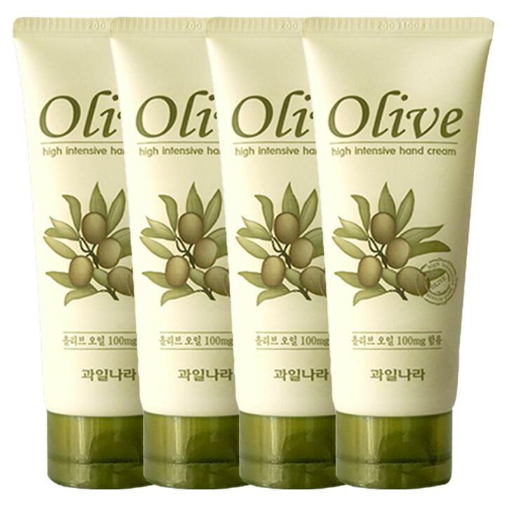 과일나라 올리브 인텐시브 핸드크림 100ml 4개 고보습 대용량