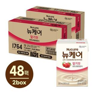 [대상웰라이프] 뉴케어 딸기맛 (200mlx24팩), 2박스