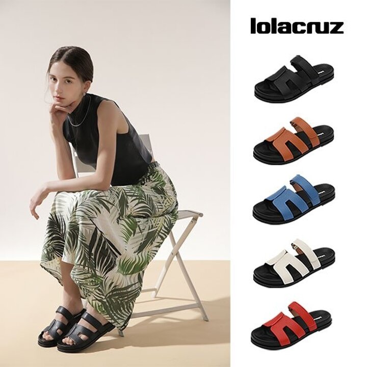 (신세계강남점)Lola cruz[로라크루즈] 여성 컷아웃 슬라이드 (HS41LLC001)
