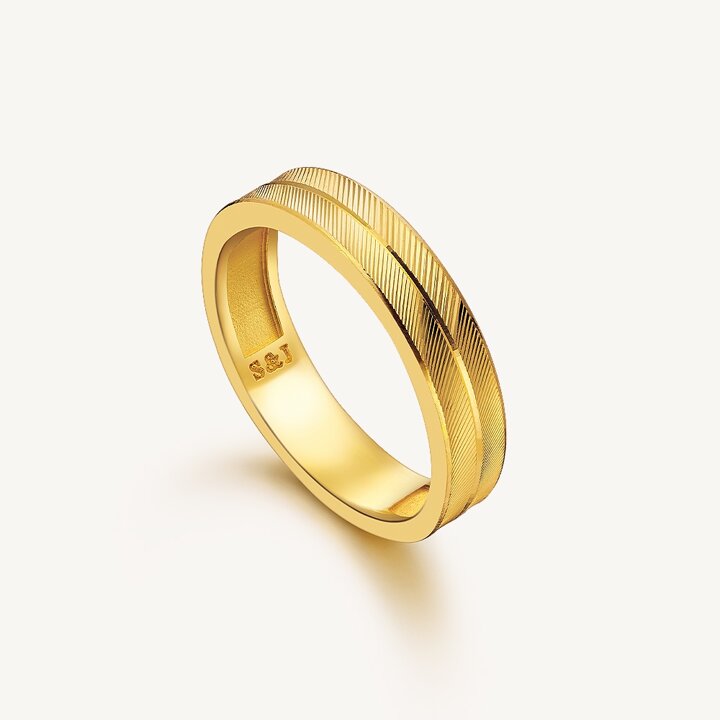 [수앤진골드] 더블컷 레이어드 반지 24K 순금 5.625g