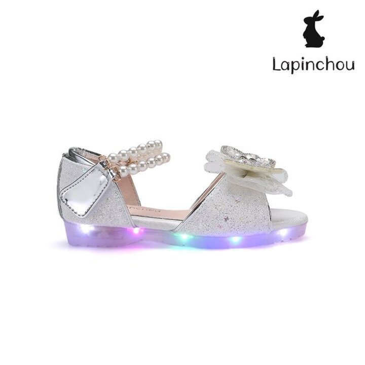 (신세계강남점)[LAPINCHOU] 라팡슈 엘레나 블랑 샌들 글리터 화이트 키즈샌들 여름샌들 유아샌들 아동샌들