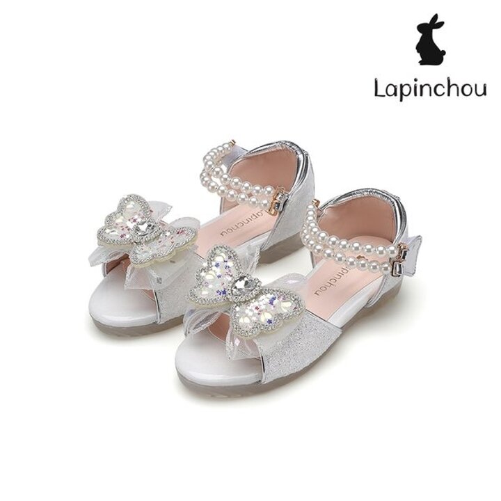 (신세계강남점)[LAPINCHOU] 라팡슈 엘레나 블랑 샌들 글리터 화이트 키즈샌들 여름샌들 유아샌들 아동샌들
