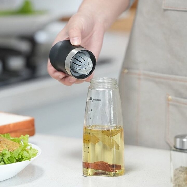 시노글라스 피사오일병 320ml 2P 블랙 양념병 기름병 소스통 양념통 유리오일병 오일용기