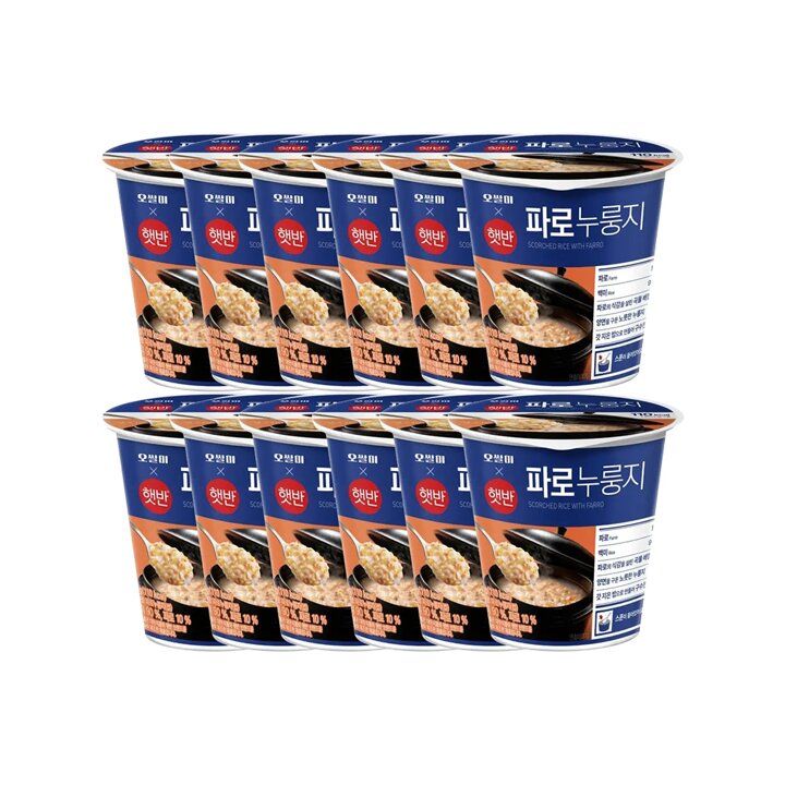 CJ제일제당 오쌀미 햇반 파로누룽지 30g x12개