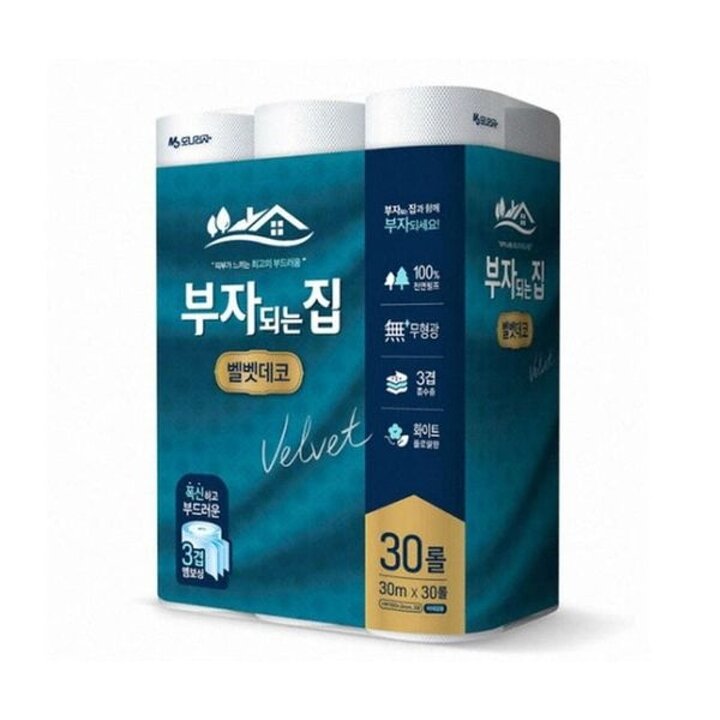 모나리자 부자되는집 벨벳데코 3겹 30롤[35307202]