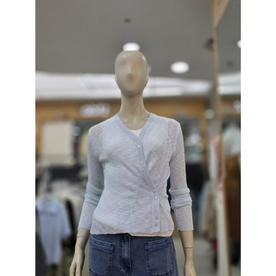 ab.f.z 세이브존05 ab.f.z V넥 허리 핀턱 골지 여름 가디건 lfz2zy32