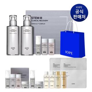[내일도착]아이오페 XMD 스템3 클리니컬 리커버리 2종 세트(여행용12종+쇼핑백)