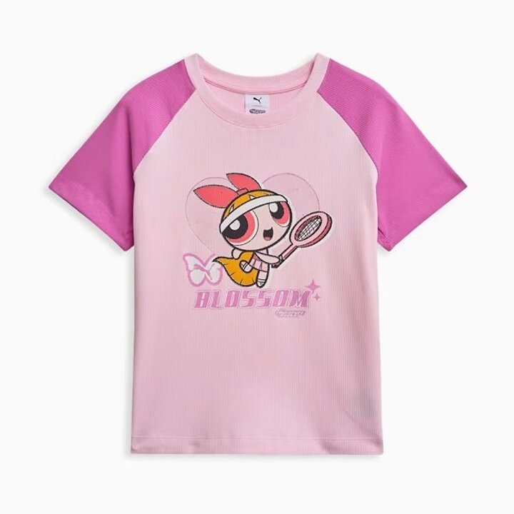 (신세계센텀점)푸마 X 파워퍼프걸 래글런 반팔티 637469 - 02 68 75 PUMA X POWERPUFFGIRLS S TEE reglan W