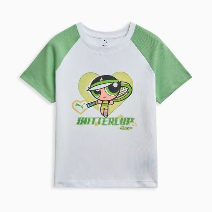 (신세계센텀점)푸마 X 파워퍼프걸 래글런 반팔티 637469 - 02 68 75 PUMA X POWERPUFFGIRLS S TEE reglan W