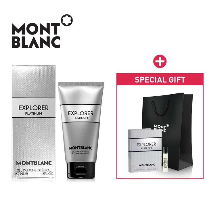 몽블랑 익스플로러 플래티넘 샤워젤 150ml + 샘플,쇼핑백