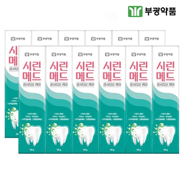 부광약품 시린메드 센서티브케어 치약 100g 12개 시린이 잇몸 케어