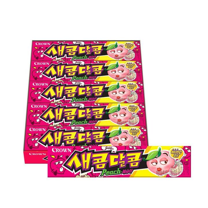 크라운 새콤달콤 스틱 복숭아 29g 총 90개입 (15개입 x 6개)