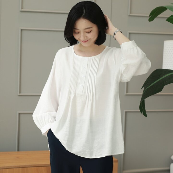 [웬디즈갤러리]핀턱 루즈핏 블라우스 CBL102