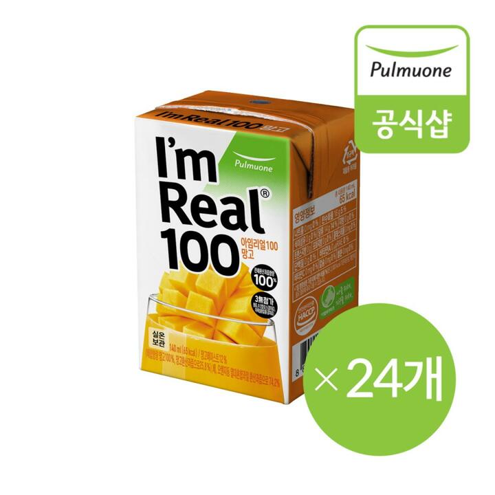 풀무원 아임리얼100 망고 140ml 24팩