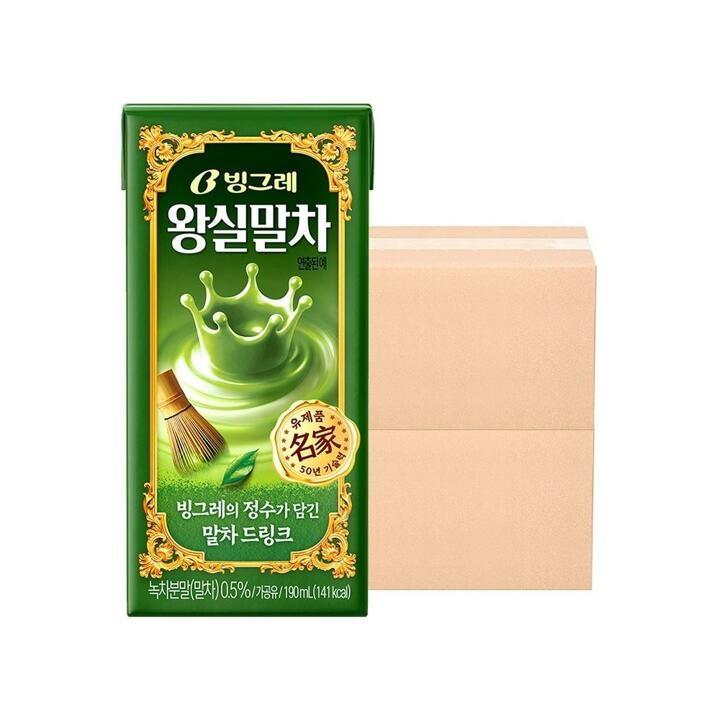 [G] 빙그레 왕실 말차 드링크 190ml 48팩