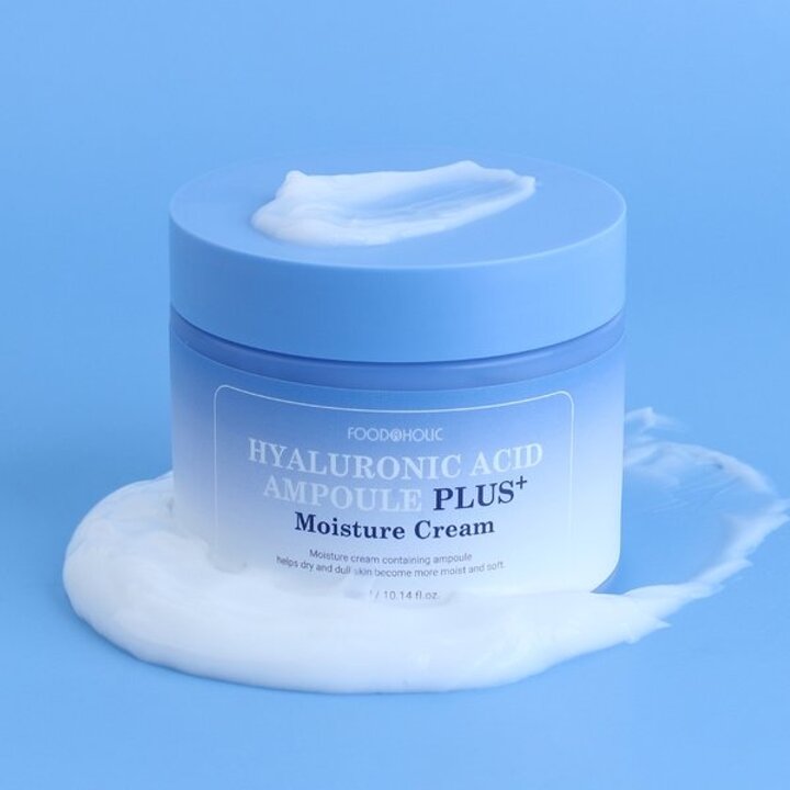 (3개/무배)푸드어홀릭 히알루론산 앰플 플러스 모이스처 크림 300ml/수분크림 대용량 빠른보습