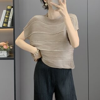 플라라 (88까지)플리츠웨이브크롭블라우스
