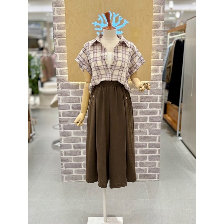 (신세계하남점)단추포인트 7부 와이드팬츠 (LC31F7PT527X)