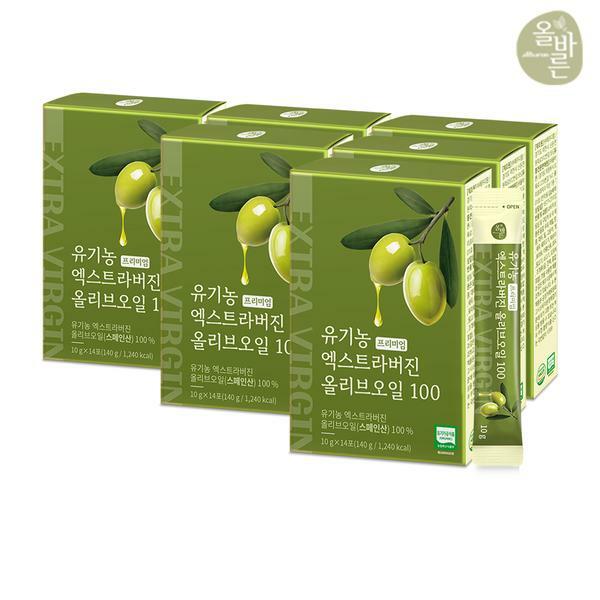 올바른 유기농 프리미엄 엑스트라버진 올리브오일 100 6박스(총 84포)