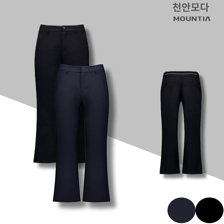 마운티아 2025 봄 여성 부츠컷실루엣 바지 일상복 자파카팬츠2 1CDPNSU503CA