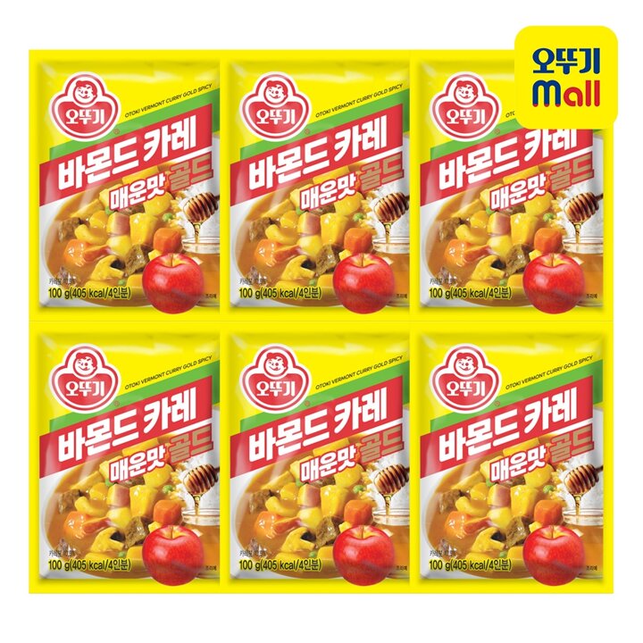 [오뚜기] 바몬드카레골드 매운맛 100g 6개