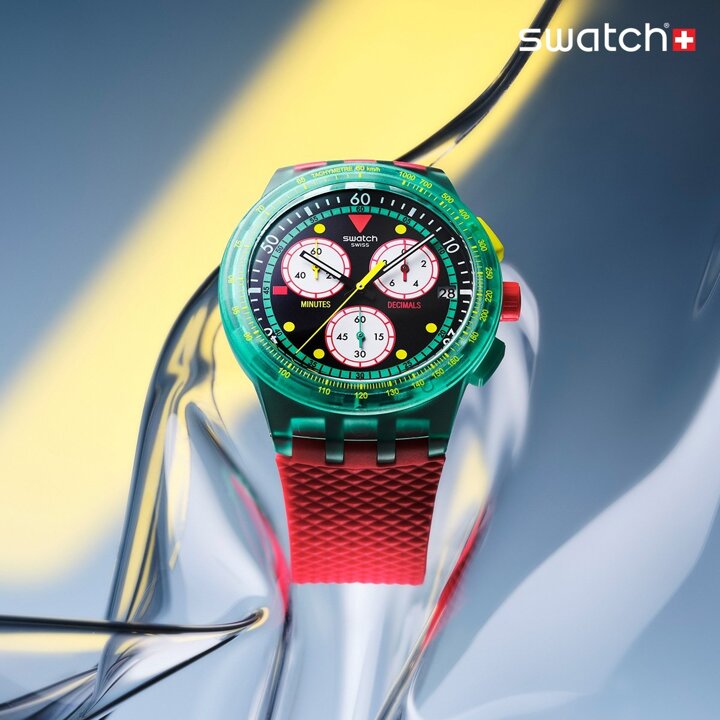 (신세계센텀점)[본사] SWATCH NEON EMERALD CHRONO SUSG409