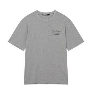 공용) 슬로건 레터링 반팔티셔츠(세미오버핏)_AN2WTS945-MG