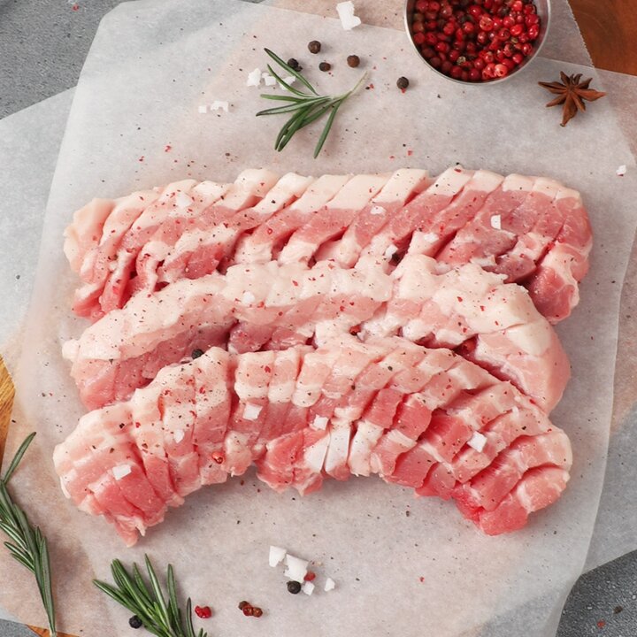 [고기장인백정] 무항생제 한돈 벌집삼겹살 400g x 2