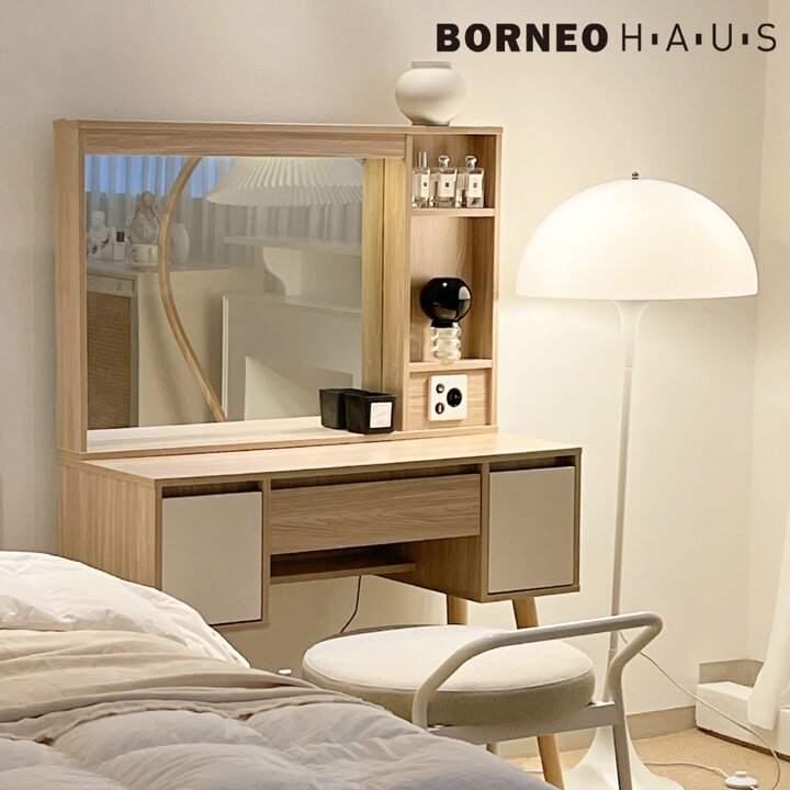 보루네오 엘리브 벨르 화장대 LED 수납거울 세트 pn288