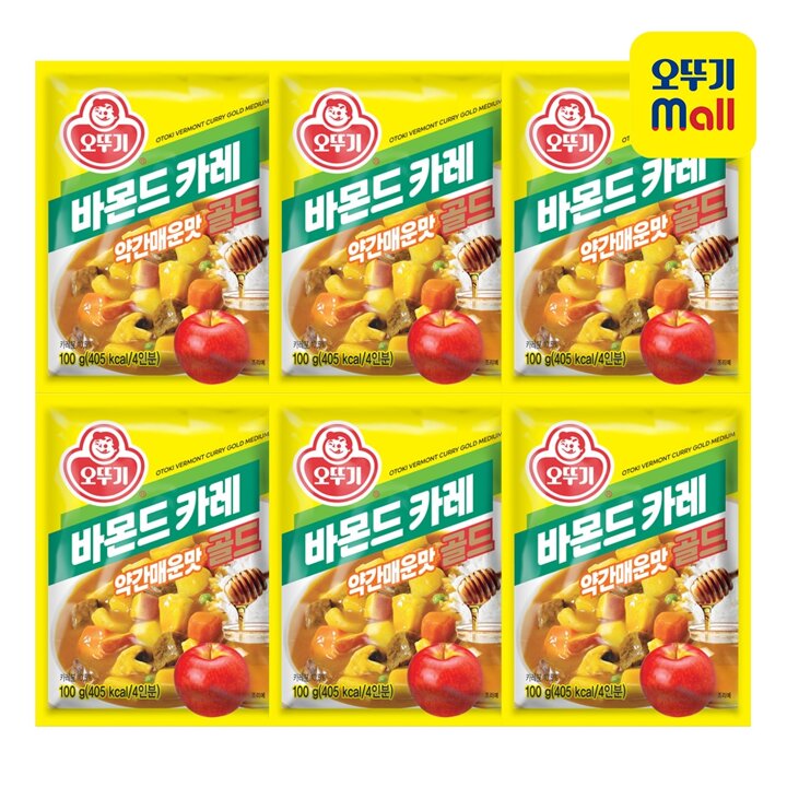 [오뚜기] 바몬드카레골드 약간매운맛 100g 6개