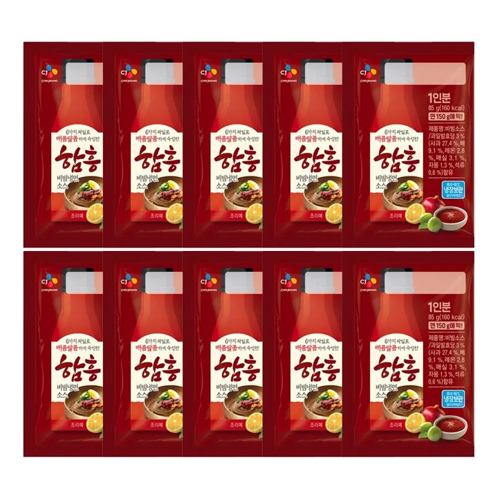 CJ제일제당 함흥 비빔냉면 소스 85g x10개
