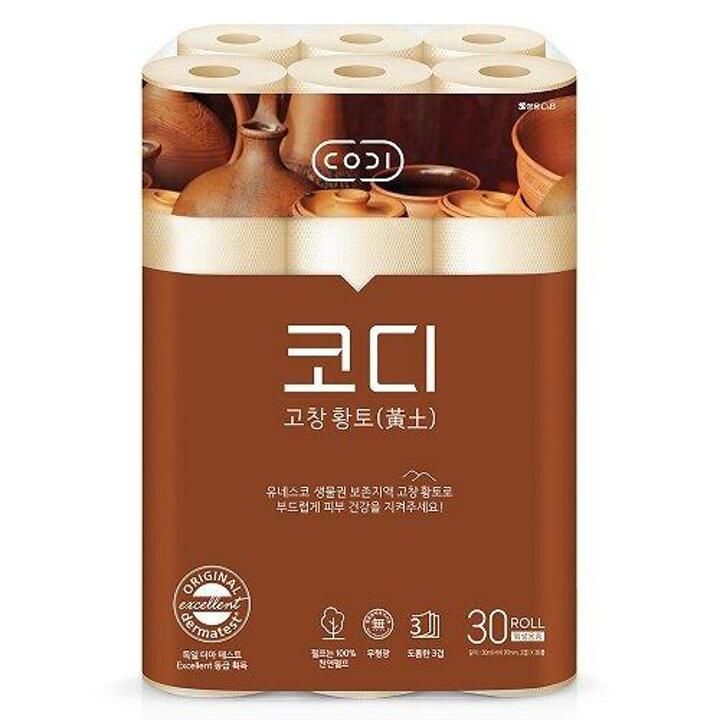 [코디] 시그니처 웰빙황토 30m*30롤 1팩