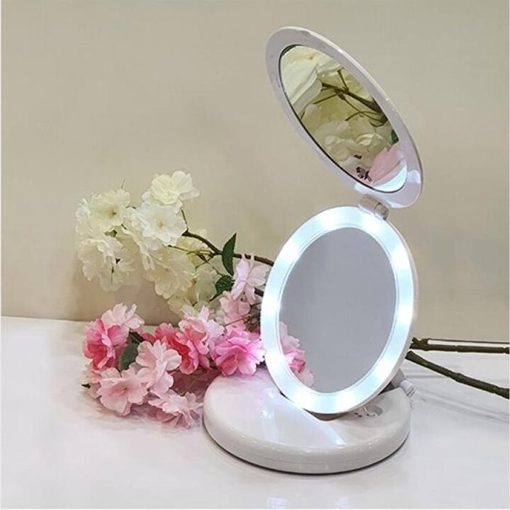 38431306-LED콤팩심플트거울탁상거울일반거울+5배확대거울