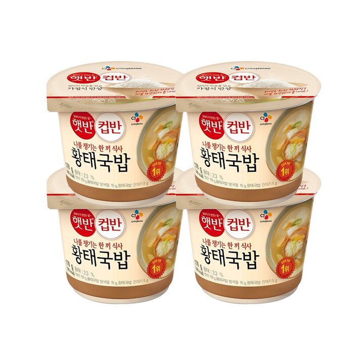 CJ 햇반 컵반 황태국밥 170g x 4개