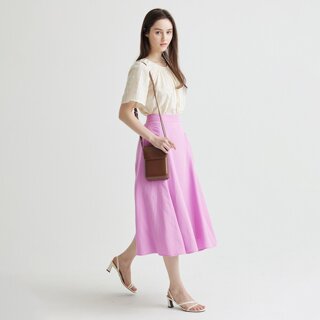나이스클랍 린넨 플레어 스커트 N242MWS416