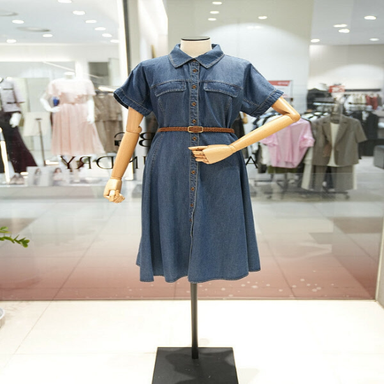 패션플러스[724453] [BCBG] 벨티드 데님 원피스 (B6C7O650) (P003826650)