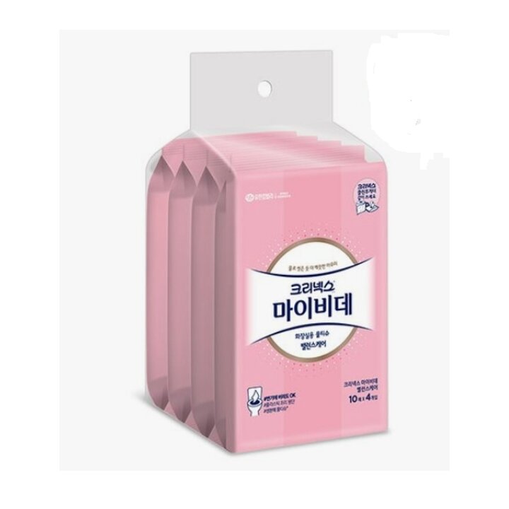 (신세계의정부점)유한킴벌리  크리넥스 마이비데 밸런스케어 10매X4입 여성용