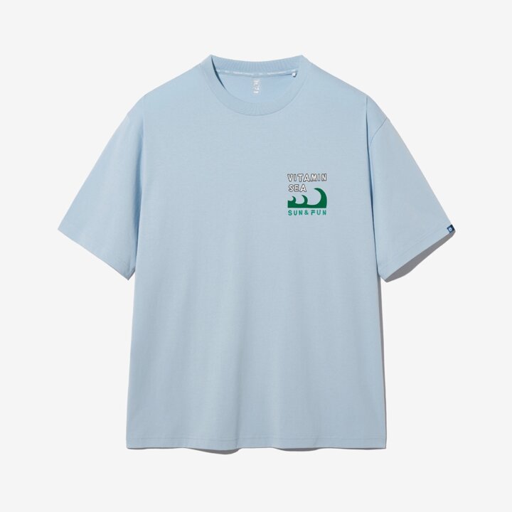 [휠라 공식] 썸머 그래픽 티셔츠 (FS2RSH2403XLBU)