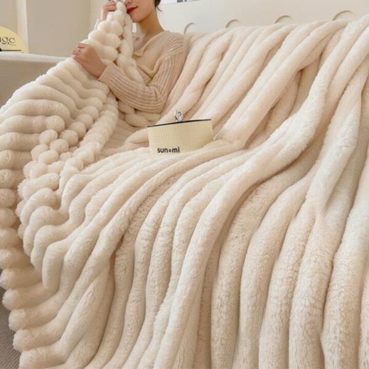 아트박스/예은 양털 극세사 겨울 차렵 침구 양모 모달 담요 이불