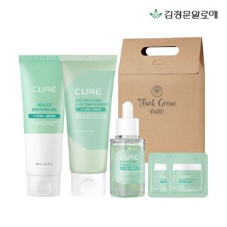 [김정문알로에] 젤리 모공케어 탄력 기획 3종 세트(수딩젤+앰플+폼클렌저+젤리크림 추가증정 4ml)