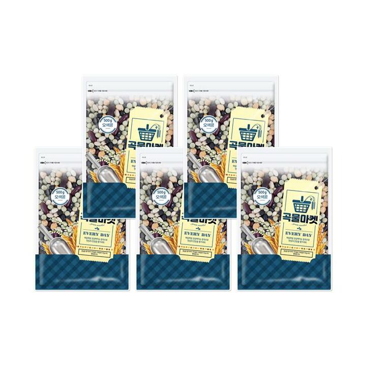 [더프레시] 곡물마켓 오색콩 500g x 5
