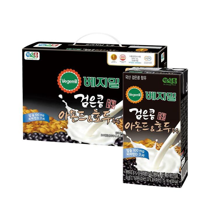 [베지밀] 검은콩과 아몬드호두 두유 190mlx24팩