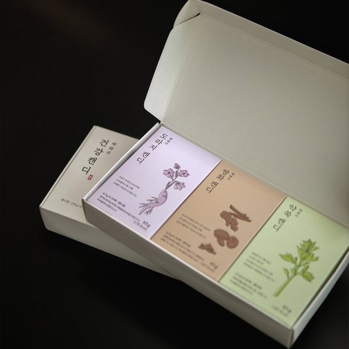 (신세계강남점)[바라기] 캔디 단상자 3종 선물세트 (도라지/쌍화/약쑥) + 쇼핑백