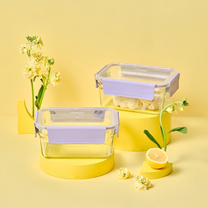 글라스락 퓨어 오븐 베리페리 직사각 1780mL 2조