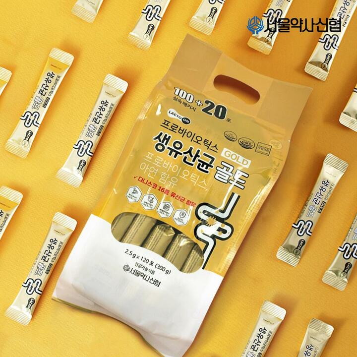 [G] 서울약사신협 프로바이오틱스 생유산균 골드 2.5g 120포 2개(240포)