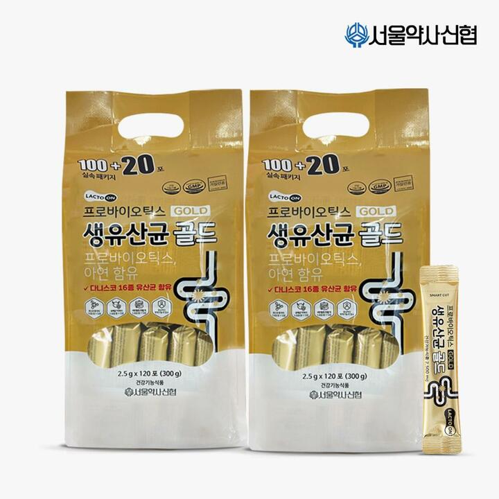 [G] 서울약사신협 프로바이오틱스 생유산균 골드 2.5g 120포 2개(240포)