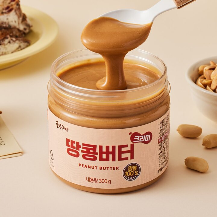 [꿀이구마] 땅콩100퍼센트 잼 크리미 땅콩버터 300g